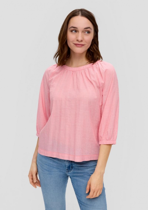s.Oliver Bluse mit Raglanärmeln - korallrot