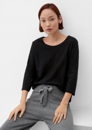 s.Oliver T-Shirt aus Baumwolle - schwarz