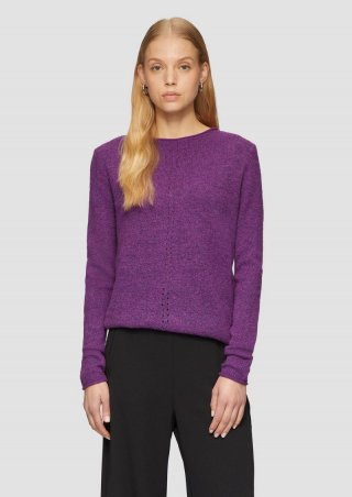 s.Oliver Weicher Strickpullover mit Ajour-Detail - fuchsia