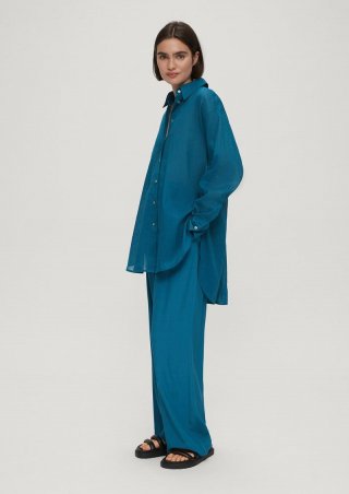 s.Oliver Leichte Longbluse - petrol