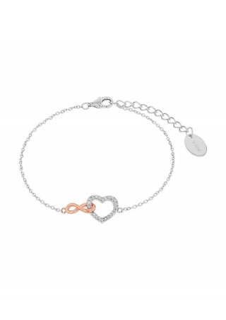 s.Oliver Armband rhodiniert+rosévergoldet aus Silber - silber