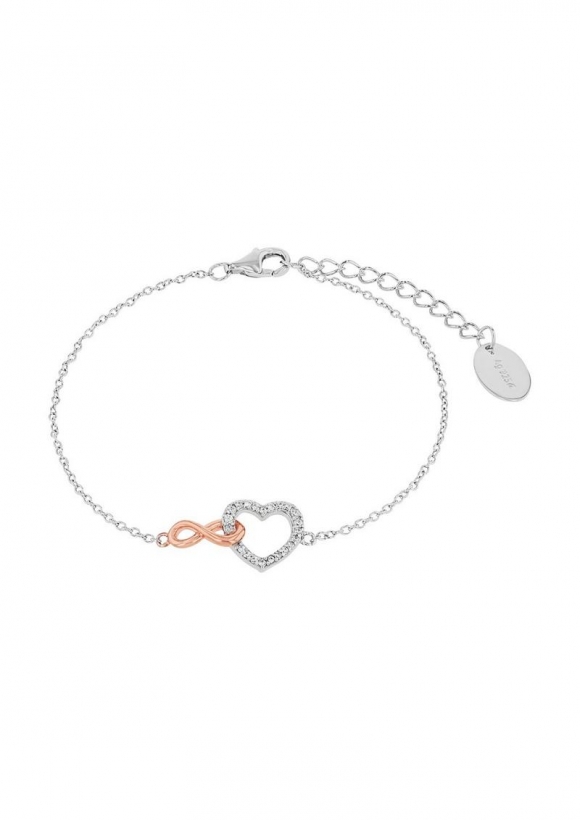 s.Oliver Armband rhodiniert+rosévergoldet aus Silber - silber