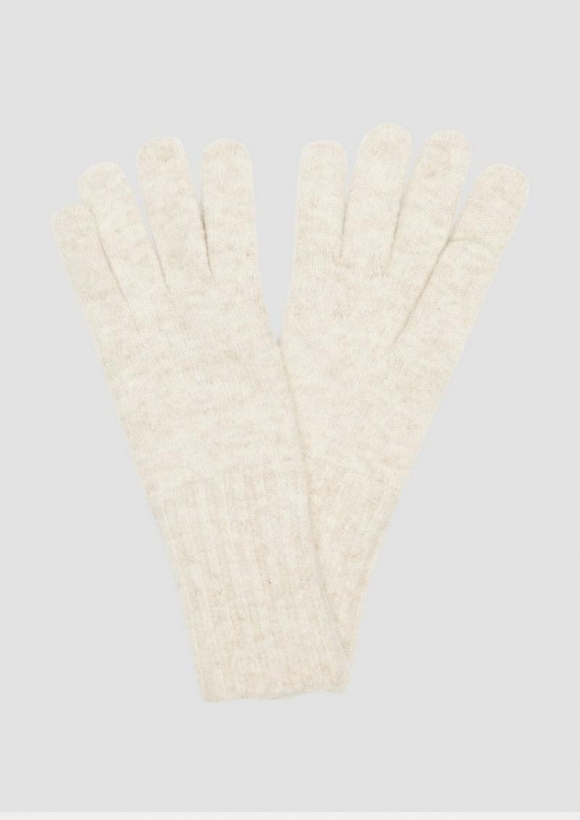 s.Oliver Strickhandschuhe aus Wollmix - beige