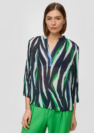 s.Oliver Bluse aus Chiffon - navy