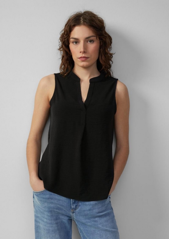 s.Oliver Feminines Blusentop - schwarz