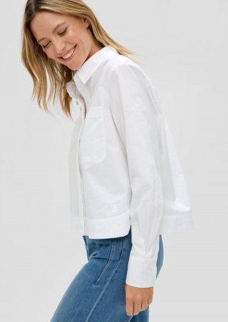 s.Oliver Bluse aus Popeline - weiß