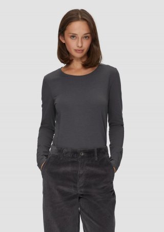 s.Oliver Longsleeve im Slim Fit - dunkelgrau