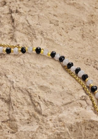 s.Oliver Armkette mit Glas-Steinen - gold