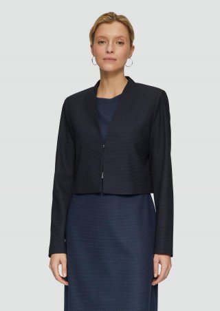 s.Oliver Fein gepunkteter Kurzblazer - navy