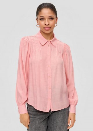 s.Oliver Bluse mit Raffung - pfirsich