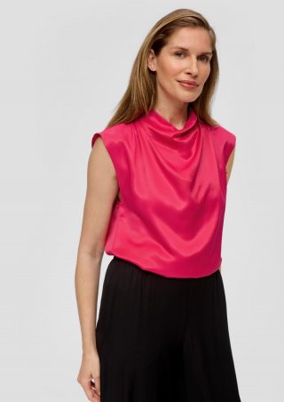 s.Oliver Blusentop aus Satin - pink