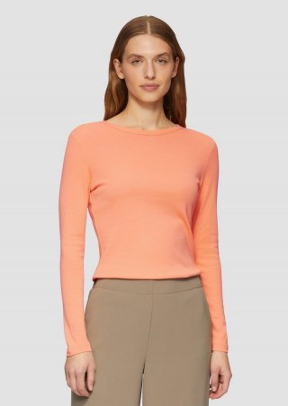 s.Oliver Elastisches Longsleeve mit Rundhalsausschnitt - orange