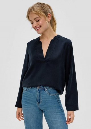 s.Oliver Bluse aus Lyocell - navy