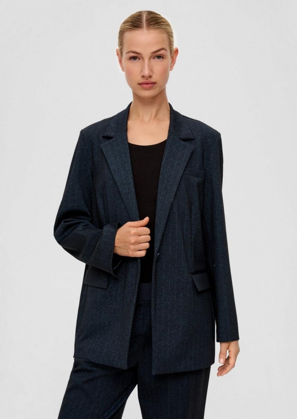 s.Oliver Blazer mit Nadelstreifen - navy