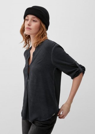 s.Oliver Viskosebluse mit Farbeffekt - schwarz