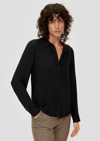 s.Oliver Bluse aus Viskose - schwarz