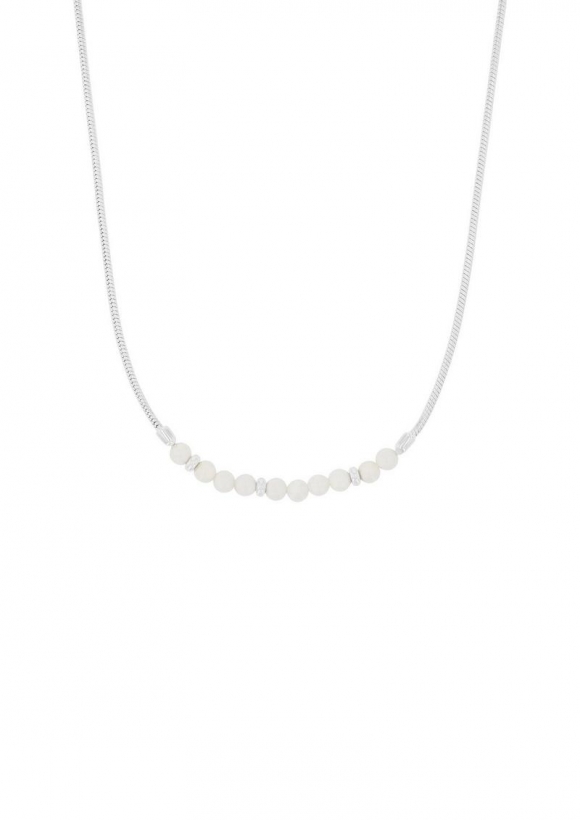 s.Oliver Silber-Kette mit Schmucksteinen - silber