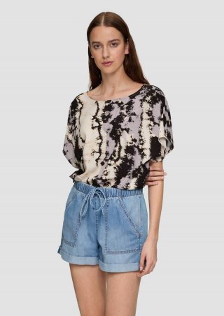 s.Oliver Oversize-Bluse aus Viskose - grau