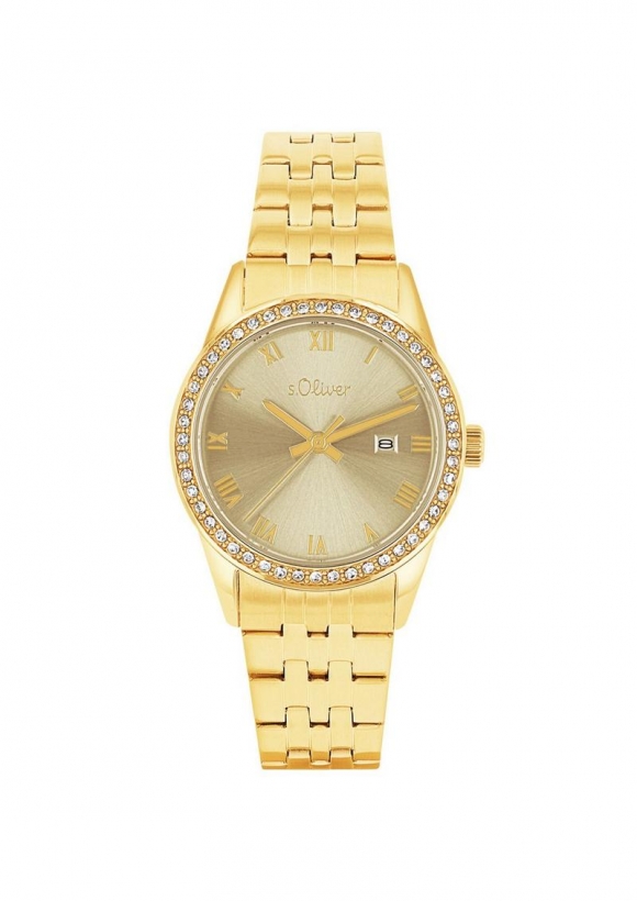 s.Oliver Moderne Edelstahluhr - gold