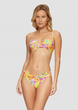 s.Oliver Bügel-Bikinitop mit Blumendesign - gelb