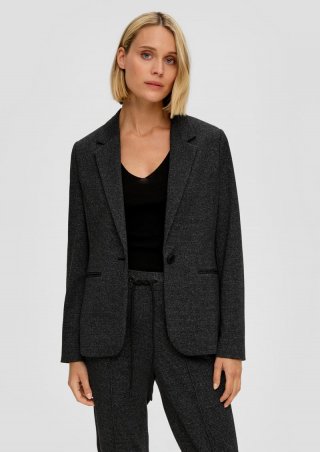 s.Oliver Blazer im Slim Fit aus Viskosemix - schwarz