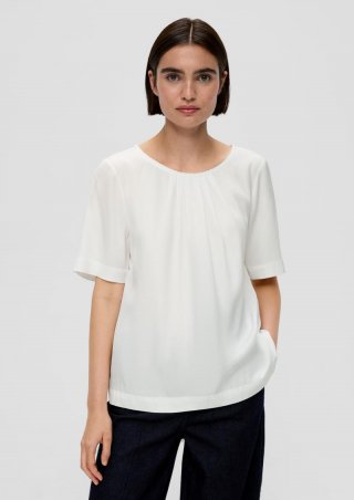 s.Oliver Bluse aus Viskose - ecru