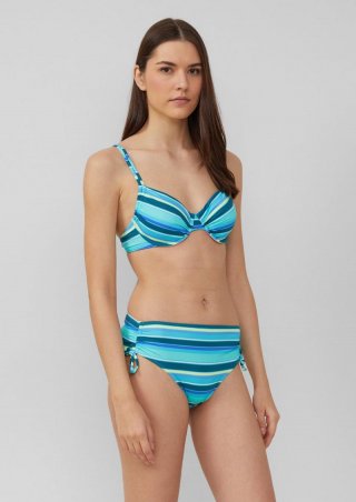 s.Oliver Bikinihose im Streifenprint - blau