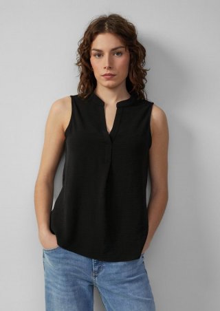 s.Oliver Feminines Blusentop - schwarz