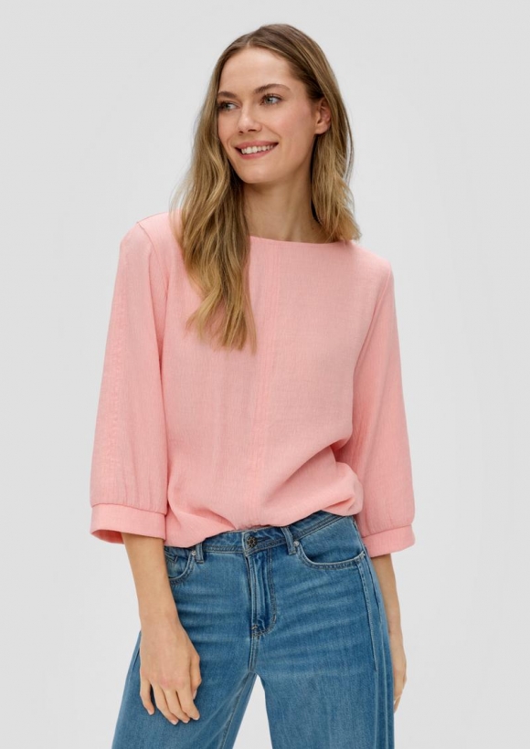 s.Oliver Crêpeshirt aus Viskosemix - zartrosa