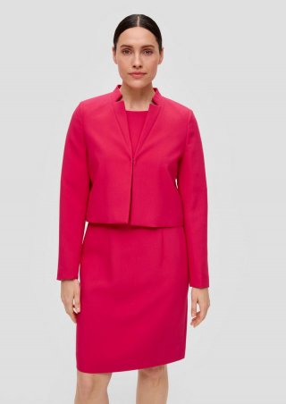 s.Oliver Cropped Blazer mit Haken-Verschluss - pink