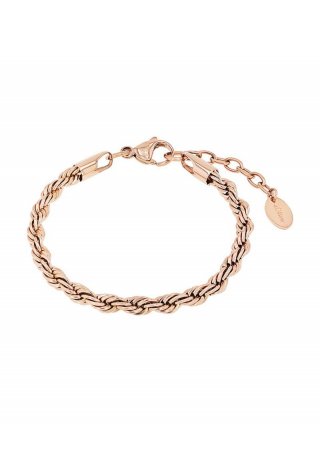 s.Oliver Panzer-Armkette aus Edelstahl - roségold