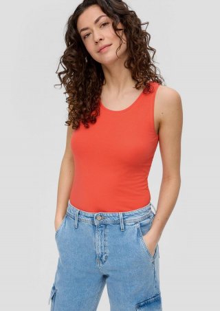 s.Oliver Basic Top aus Jersey - orange
