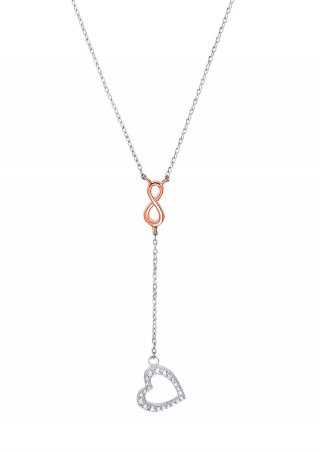 s.Oliver Halsschmuck rhodiniert+rosévergoldet aus Silber - silber