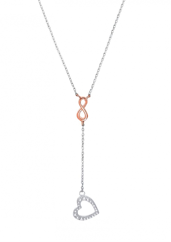 s.Oliver Halsschmuck rhodiniert+rosévergoldet aus Silber - silber