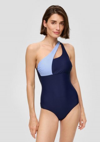 s.Oliver One-Shoulder-Badeanzug - navy