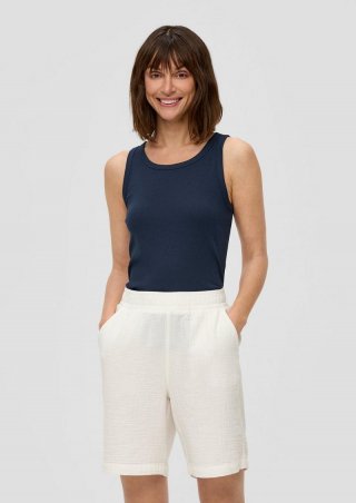 s.Oliver Elastisches Tanktop im Slim Fit - tiefblau
