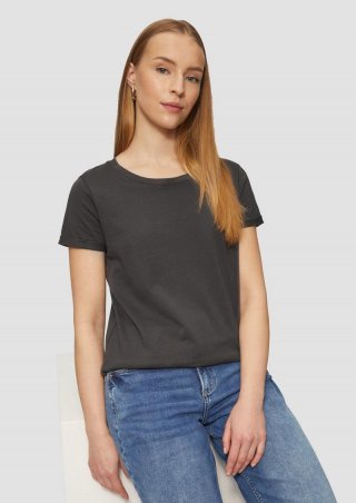 s.Oliver Jerseyshirt mit Crew Neck - dunkelgrau