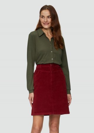 s.Oliver Hemdbluse aus Jersey - olivgrün