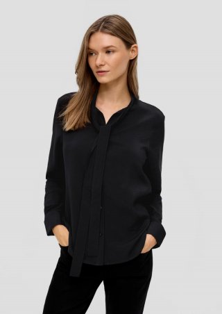 s.Oliver Bluse aus Viskosemix - schwarz