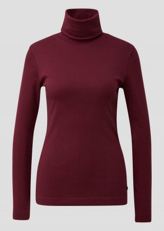 s.Oliver Langarmshirt mit Rollkragen - bordeaux