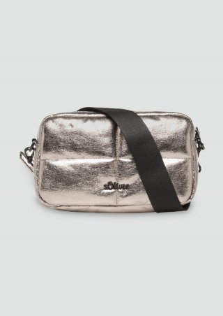 s.Oliver Mini-Bag in Lederoptik mit Logoschriftzug - bronze