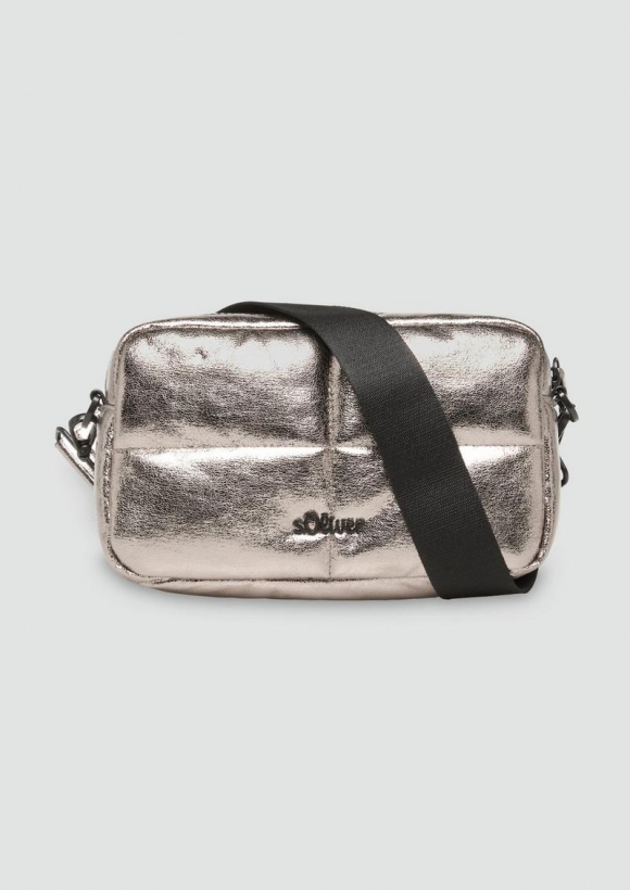 s.Oliver Mini-Bag in Lederoptik mit Logoschriftzug - bronze