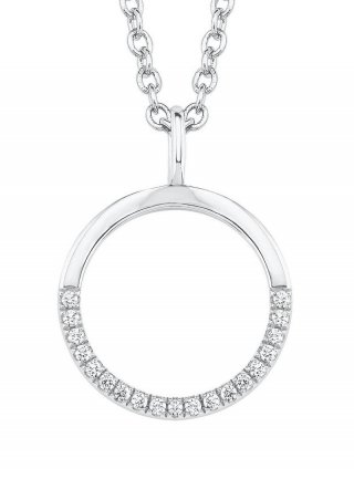 s.Oliver Silberkette Kreis mit Zirkonia - silber