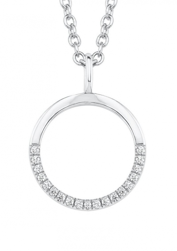 s.Oliver Silberkette Kreis mit Zirkonia - silber