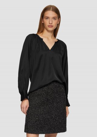 s.Oliver Satinbluse im Relaxed Fit - schwarz