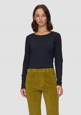 s.Oliver Longsleeve aus Baumwollstretch - navy