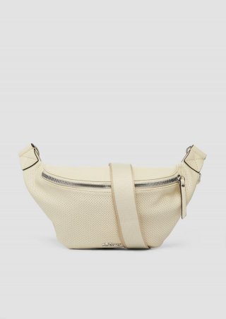 s.Oliver Crossbody-Bag in Leder-Optik mit abnehmbarem Schulterriemen - beige
