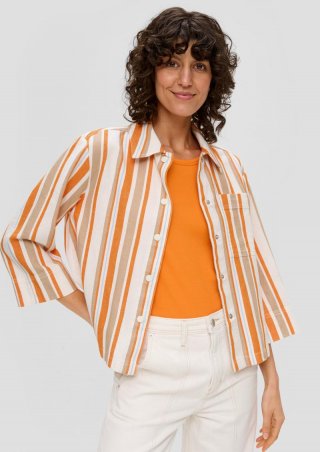 s.Oliver Hemd-Bluse aus Leinenmix - orange
