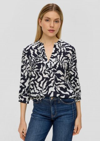 s.Oliver Tunikabluse mit All-over-Print - navy
