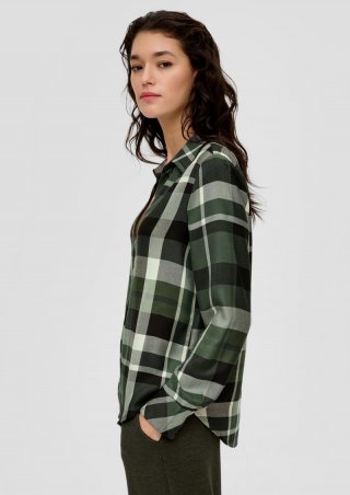 s.Oliver Twillbluse aus Modalmix - grün